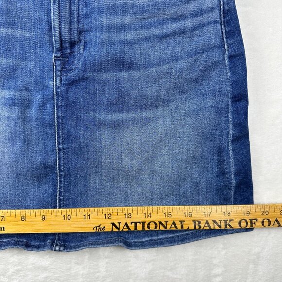 7 For All Mankind Womens Blue Denim Stretch Mini Skirt 26 Casual Wear Y2K Style - Picture 6 of 9